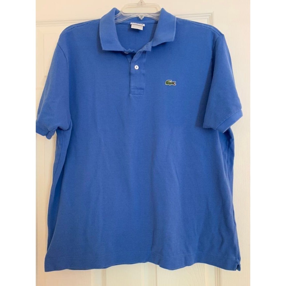 Lacoste mens Polo Shirt Blue Size 6
